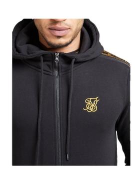 Sudadera nylon panel zip through hoodie Sik Silk