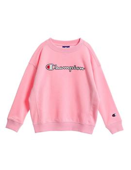 Sudadera rosa oversizefit y logo Champion