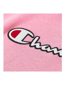 Sudadera rosa oversizefit y logo Champion