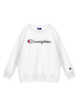 Sudadera blanca oversizefit y logo Champion