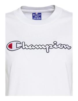 Sudadera blanca oversizefit y logo Champion