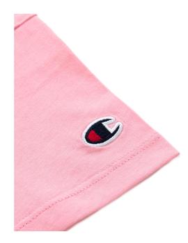 Camiseta rosa oversizefit con logo Champion