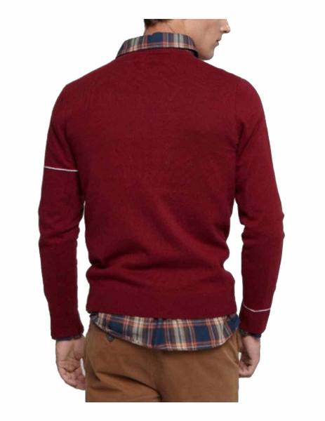 Jersey de hombre en color granate con cuello redondo - Altonadock