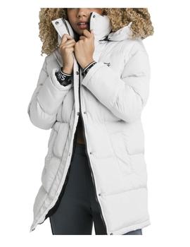 Chaqueta acolchada gris Longline SikSilk