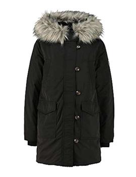 Parka Dinah negra con pelo Pepe Jeans