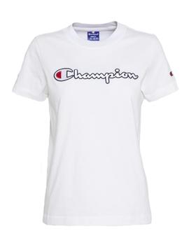 Camiseta blanca con logo Champion