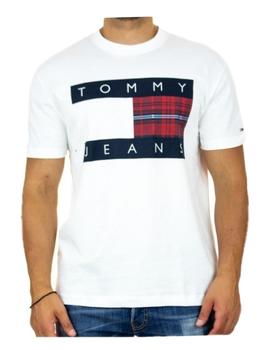Camiseta Tjm Plaid centre flag tee Tommy Hilfiger