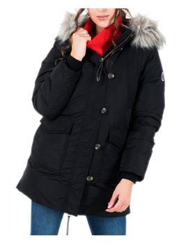 Parka Dinah negra con pelo Pepe Jeans