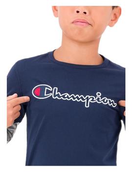 Camiseta manga larga azul Champion
