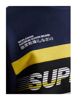 Sudadera zinc Worldwide panel crew Superdry