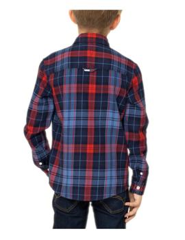 Camisa Checked cuadros azul y roja Tommy Hilfiger