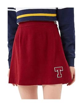 Falda TJW burdeos de Tommy Jeans