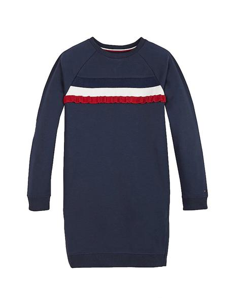 Vestido estilo sudadera con capucha y logo Corp de Tommy Hilfiger