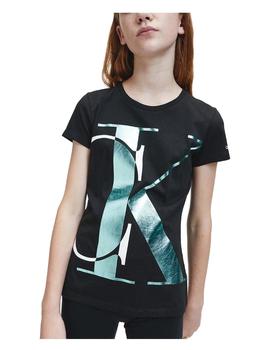 Camiseta negra Exploded Monogram Slim