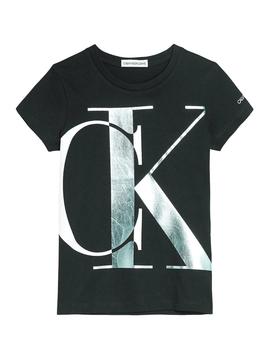 Camiseta negra Exploded Monogram Slim