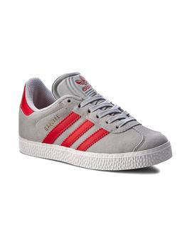 Adidas gazelle gris y rojo store