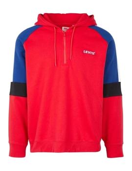 Sudadera Levis Relaxed Pieced Zip rojo Levi´s