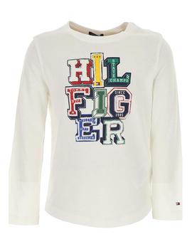 Camiseta manga larga blanca 3D logo Tommy Hilfiger